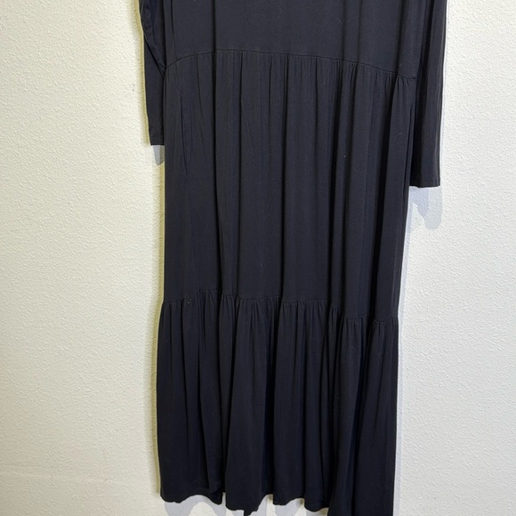 Saint + Sofia Greenwich Tiered Maxi Dress Black size 16 - Picture 7 of 10